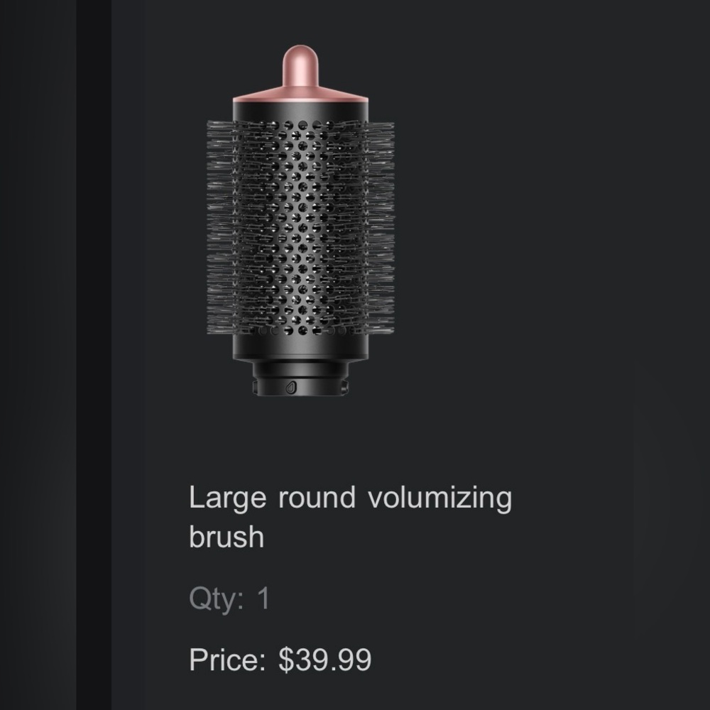 Dyson Large Round Volumizing Brush compatible with AirWrap Complete - Rose Gold